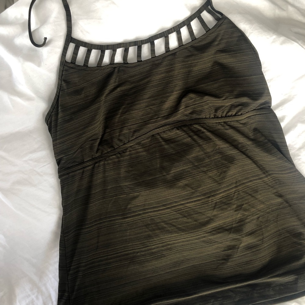 Olive Green Bathing Suite Takini Top